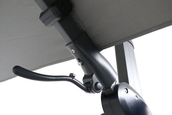 OUTFLEXX Ampelschirm, Anthrazit, Pulverbesch. Aluminium, 300x300 Cm, Inkl. Plattenständer, Twist-Funktion 13 OUTFLEXX Ampelschirm, Anthrazit, Pulverbesch. Aluminium, 300x300 Cm, Inkl. Plattenständer, Twist-Funktion – Bild 13