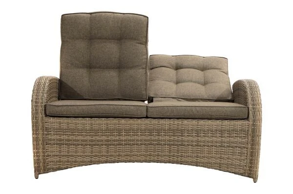 Ploß Rabida Comfort Dining / Lounge 2-Sitzer Sofa, Champagner-meliert, Polyrattan, 148x85x112 Cm, Verstellbar 11 Ploß Rabida Comfort Dining / Lounge 2-Sitzer Sofa, Champagner-meliert, Polyrattan, 148x85x112 Cm, Verstellbar – Bild 11