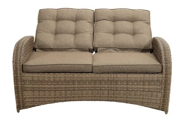 Ploß Rabida Comfort Dining / Lounge 2-Sitzer Sofa, Champagner-meliert, Polyrattan, 148x85x112 Cm, Verstellbar 12 Ploß Rabida Comfort Dining / Lounge 2-Sitzer Sofa, Champagner-meliert, Polyrattan, 148x85x112 Cm, Verstellbar – Bild 12
