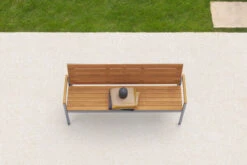 OUTFLEXX Gartenbank, FSC-Teakholz/Edelstahl, 3-Sitzer, 160x55x80cm -Garden Ease Wohnen Verkaufe 13536 3 CGI.jpg