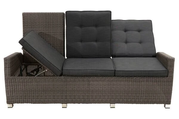 Ploß Rocking Comfort Dining / Lounge 3-Sitzer Sofa, Grau/braun-meliert, Polyrattan, 210x85x112 Cm, Verstellbar 13 Ploß Rocking Comfort Dining / Lounge 3-Sitzer Sofa, Grau/braun-meliert, Polyrattan, 210x85x112 Cm, Verstellbar – Bild 13