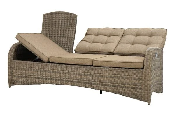 Ploß Rabida Comfort Dining / Lounge 3-Sitzer Sofa, Champagner-meliert, Polyrattan, 210x85x112 Cm, Verstellbar 17 Ploß Rabida Comfort Dining / Lounge 3-Sitzer Sofa, Champagner-meliert, Polyrattan, 210x85x112 Cm, Verstellbar – Bild 17
