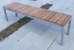 VILLANA Bank, Alu Pulverbeschichtet / FSC Akazienholz, 3 Personen, 165 X 40 X 45 Cm -Garden Ease Wohnen Verkaufe 18381 3.jpg