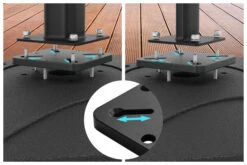 OUTFLEXX Adapterplatte Für Schirmständer Und Bodenanker, Anthrazit, Alu, 16x16x1,5cm, Lochabstand 64-113mm -Garden Ease Wohnen Verkaufe 18885 01.jpg