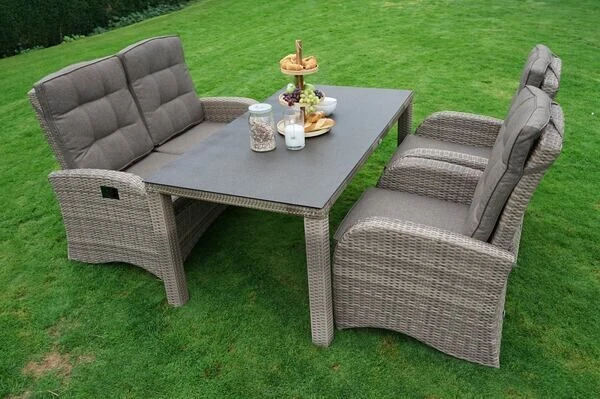 Ploß Rabida Comfort Dining / Lounge 2-Sitzer Sofa, Champagner-meliert, Polyrattan, 148x85x112 Cm, Verstellbar 18 Ploß Rabida Comfort Dining / Lounge 2-Sitzer Sofa, Champagner-meliert, Polyrattan, 148x85x112 Cm, Verstellbar – Bild 18