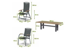 HARTMAN Yasmani/Raffaelo Esstischgruppe, Xerix, Alu/Teakholz, 240x100cm, 6 Stapel-, 2 Multipositionssessel -Garden Ease Wohnen Verkaufe 19054 5.jpg