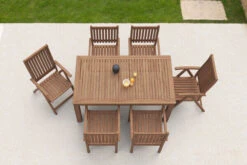 OUTFLEXX Esstischgarnitur, Natur, FSC-Akazienholz, Tisch 160 X 90 Cm, 4 Stühle, 2 Klappsessel -Garden Ease Wohnen Verkaufe 19660 3 CGI.jpg