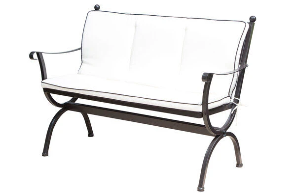 MBM Sitz- Und Rückenkissen In Natur/Beige Mit Schwarzem Keder Für 2-Sitzer Bank Romeo 1 MBM Sitz- Und Rückenkissen In Natur/Beige Mit Schwarzem Keder Für 2-Sitzer Bank Romeo