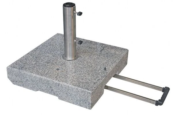 DOPPLER Trolley Granitsockel, Edelstahl/Granit, 70 Kg, Für Schirmstöcke Von 32-60 Mm 1 DOPPLER Trolley Granitsockel, Edelstahl/Granit, 70 Kg, Für Schirmstöcke Von 32-60 Mm