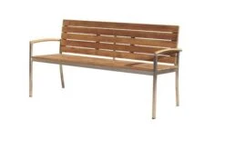 OUTFLEXX Gartenbank, FSC-Teakholz/Edelstahl, 3-Sitzer, 160x55x80cm -Garden Ease Wohnen Verkaufe 1 13536.jpg