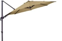 Schneider® SCHNEIDER Rhodos Eco Twist Ampelschirm, Taupe, Rund, Ø 300 Cm