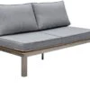 OUTFLEXX 2-Sitzer Sofa, Silber/grau, Edelstahl/FSC-Teakholz/Textil, 168 X 79 X 64 Cm