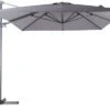 OUTFLEXX Ampelschirm, Anthrazit, Pulverbesch. Aluminium, 400x300cm, Inkl. Plattenständer