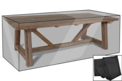 OUTFLEXX Premium Abdeckhaube, Für Esstische, Schwarz, 242 X 122 X 75 Cm, Wasserbeständig