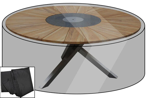 OUTFLEXX Premium Abdeckhaube, Für Esstische, Schwarz, Ø172 X 74 Cm, Wasserbeständig 1 OUTFLEXX Premium Abdeckhaube, Für Esstische, Schwarz, Ø172 X 74 Cm, Wasserbeständig