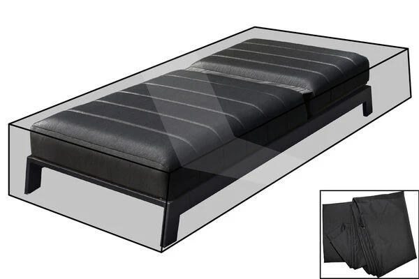 OUTFLEXX Premium Abdeckhaube, Für Liegen, Z.B. 16081/16082, Schwarz, 206x93x37 Cm, Wasserbeständig 1 OUTFLEXX Premium Abdeckhaube, Für Liegen, Z.B. 16081/16082, Schwarz, 206x93x37 Cm, Wasserbeständig
