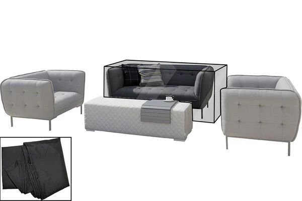 OUTFLEXX Premium Abdeckhaube, Für 2-Sitzer, Z.B. 18532, Schwarz, 184 X 90 X 75 Cm, Wasserbeständig 1 OUTFLEXX Premium Abdeckhaube, Für 2-Sitzer, Z.B. 18532, Schwarz, 184 X 90 X 75 Cm, Wasserbeständig