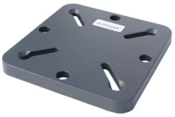 OUTFLEXX Adapterplatte Für Schirmständer Und Bodenanker, Anthrazit, Alu, 16x16x1,5cm, Lochabstand 64-113mm