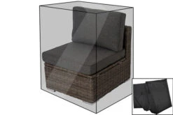 OUTFLEXX Premium Abdeckhaube, Für TheBox Mittelelement 18362-3, Schwarz, 73x85x68 Cm, Wasserbeständig