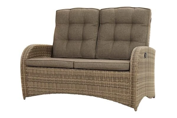 Ploß Rabida Comfort Dining / Lounge 2-Sitzer Sofa, Champagner-meliert, Polyrattan, 148x85x112 Cm, Verstellbar 1 Ploß Rabida Comfort Dining / Lounge 2-Sitzer Sofa, Champagner-meliert, Polyrattan, 148x85x112 Cm, Verstellbar