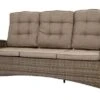 Ploß Rabida Comfort Dining / Lounge 3-Sitzer Sofa, Champagner-meliert, Polyrattan, 210x85x112 Cm, Verstellbar