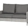 SIENA GARDEN Soria 2-Sitzer Loungesofa, Ice Grey, Alu / Gardino®-Geflecht, 149x87x88 Cm