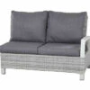 SIENA GARDEN Corido 2-Sitzer Sofa, Ice Grey, Alu / Gardino®-Geflecht, 136x83x88 Cm, Armlehne Links