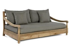 OUTFLEXX Sofa, Natur, Recycled FSC®-Teak, 190x112x82cm 2 Sitzer, Inkl. Kissen, Mit Armlehnen