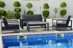 OUTFLEXX 2-Sitzer Sofa, Sooty, Sunbrella/Alu