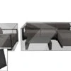 OUTFLEXX Premium Abdeckhaubenset Für Lounge, Z.B. 20746/ 20753, 2-tlg., Wasserbeständig, Schwarz