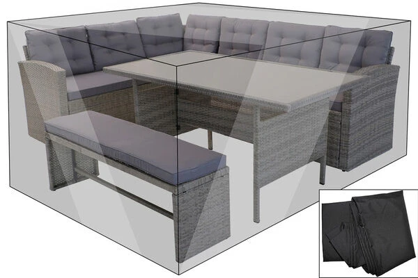 OUTFLEXX Premium Abdeckhaube Für Sitzgruppen Z.B. 20396, 220x200x70cm Wasserbeständig, Schwarz 1 OUTFLEXX Premium Abdeckhaube Für Sitzgruppen Z.B. 20396, 220x200x70cm Wasserbeständig, Schwarz