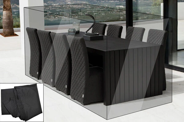 OUTFLEXX Premium Abdeckhaube Für Sitzgruppen Z.B. 20122/ 20834, 270x170x80cm, Wasserbeständig, Schwarz 1 OUTFLEXX Premium Abdeckhaube Für Sitzgruppen Z.B. 20122/ 20834, 270x170x80cm, Wasserbeständig, Schwarz