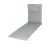 DOPPLER Lyra Liegenauflage, Hellgrau, Baumwolle/Polyester, 200x60x7cm, Inkl. Befestigungsbänder Und Kopfkissen