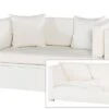 OUTFLEXX 2-Sitzer Sofa, Weiß, Polyrattan, 152x85x70cm, Inkl. Polster, Wasserfeste Kissenbox