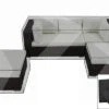 OUTFLEXX Premium Abdeckhauben-Set Für TheBox Lounge -A/-D 7765 (Dreisitzer+2 Hocker), Schwarz, Wasserbeständig