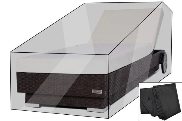 OUTFLEXX Premium Abdeckhaube Für Sonnenliege: 200x80cm, Schwarz, Wasserbeständig 1 OUTFLEXX Premium Abdeckhaube Für Sonnenliege: 200x80cm, Schwarz, Wasserbeständig