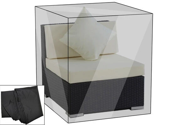 OUTFLEXX Premium Abdeckhaube Passend Z.B. Für TheBox Mittelelement, Schwarz, 72x87x68 Cm, Wasserbeständig 1 OUTFLEXX Premium Abdeckhaube Passend Z.B. Für TheBox Mittelelement, Schwarz, 72x87x68 Cm, Wasserbeständig