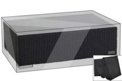 OUTFLEXX Premium Abdeckhaube Passend Z.B. Für Kaffeetisch, Schwarz, 97x67x28 Cm, Wasserbeständig