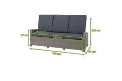 Ploß Vigo Comfort 3-Sitzer Speise-/Lounge-Sofa, Stahlgrau-meliert, Polyrattan, 210x84x110cm, Verstellbar -Garden Ease Wohnen Verkaufe 21633 5.jpg