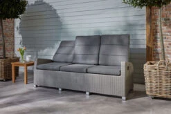 Ploß Vigo Comfort 3-Sitzer Speise-/Lounge-Sofa, Stahlgrau-meliert, Polyrattan, 210x84x110cm, Verstellbar -Garden Ease Wohnen Verkaufe 21633 6.jpg