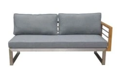 OUTFLEXX 2-Sitzer Sofa, Natur / Grau, FSC-Teak / Edelstahl / Olefin, 165x74x64 Cm, Armlehne Links 13 OUTFLEXX 2-Sitzer Sofa, Natur / Grau, FSC-Teak / Edelstahl / Olefin, 165x74x64 Cm, Armlehne Links -Garden Ease Wohnen Verkaufe 21650 7.JPG