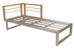 OUTFLEXX Lounger, Natur / Grau, FSC-Teak / Edelstahl / Olefin, 165x74x64 Cm, Armlehne Beidseitig Montierbar -Garden Ease Wohnen Verkaufe 21652 4.JPG