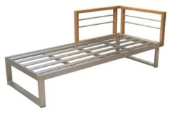 OUTFLEXX Lounger, Natur / Grau, FSC-Teak / Edelstahl / Olefin, 165x74x64 Cm, Armlehne Beidseitig Montierbar -Garden Ease Wohnen Verkaufe 21652 7.JPG