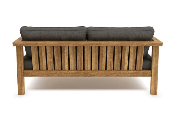 OUTFLEXX Hamim 2-Sitzer, Natur/grau, Teak/Olefin, 190 X 80 X 60 Cm, Recycled Teak 4 OUTFLEXX Hamim 2-Sitzer, Natur/grau, Teak/Olefin, 190 X 80 X 60 Cm, Recycled Teak – Bild 4