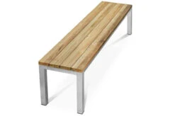 OUTFLEXX Classic Bank, Silber/natur, Edelstahl/recycled FSC-Teak, 200 X 40 X 45 Cm -Garden Ease Wohnen Verkaufe 21707 4.jpg