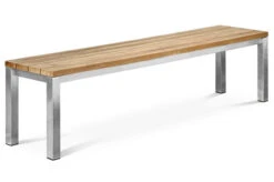 OUTFLEXX Classic Bank, Silber/natur, Edelstahl/recycled FSC-Teak, 200 X 40 X 45 Cm -Garden Ease Wohnen Verkaufe 21707 8.jpg