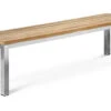 OUTFLEXX Classic Bank, Silber/natur, Edelstahl/recycled FSC-Teak, 220 X 40 X 45 Cm