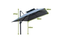 OUTFLEXX Ampelschirm, Anthrazit, Aluminium/Polyester, 300x300cm, Quadratisch -Garden Ease Wohnen Verkaufe 21787 5.jpg