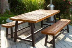 OUTFLEXX Bank, Natur/schwarz, Akazie, 160 X 36,5 X 45 Cm -Garden Ease Wohnen Verkaufe 21924 9.jpg