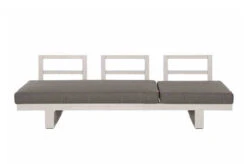 SIENA GARDEN Avenia Dining-Bank/Liege, Matt Weiß-grau/stone Grey, Aluminium, 73x195x70 Cm, Inkl. Sitz-und Rückenkissen -Garden Ease Wohnen Verkaufe 21999 8.jpg